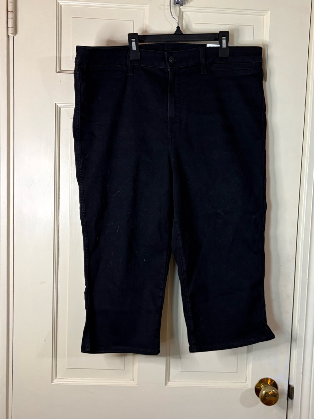 American Eagle Capri Jeans Womens Sz 18 Black Next Level Stretch Denim NEW